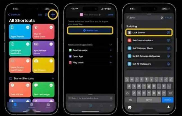 伊州苹果14锁屏维修店分享iPhone14升级iOS16.4后如何创建锁屏快捷方式 